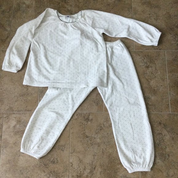 Petit Bateau Other - White Pajamas with silver dots - Petit Bateau